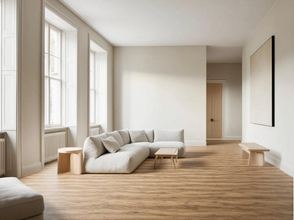 The same room with a different floor, visualised with Styly