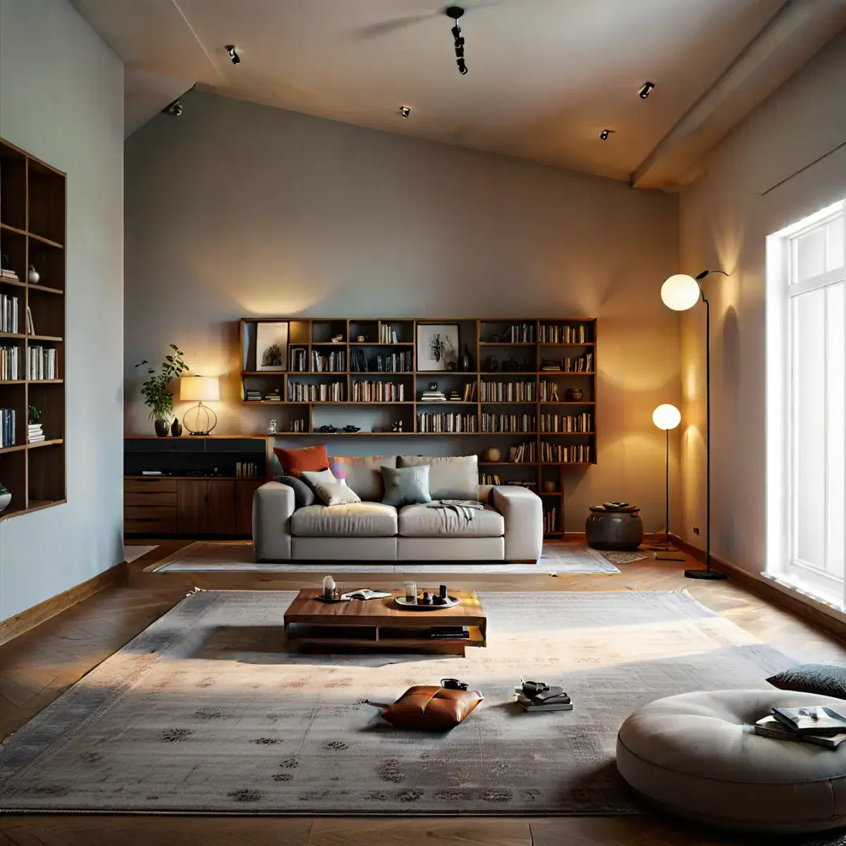 A Paris living room redesigned by Styly AI — photorealistic render generated from a single photo