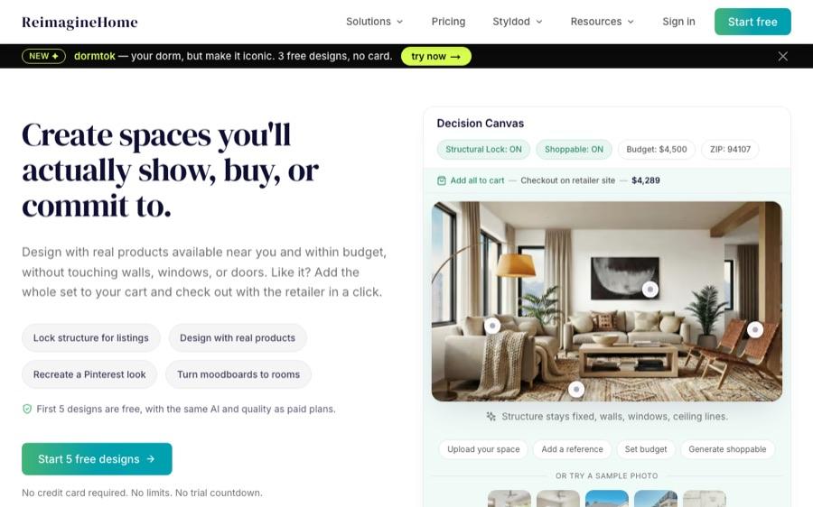 REimagine Home landing page