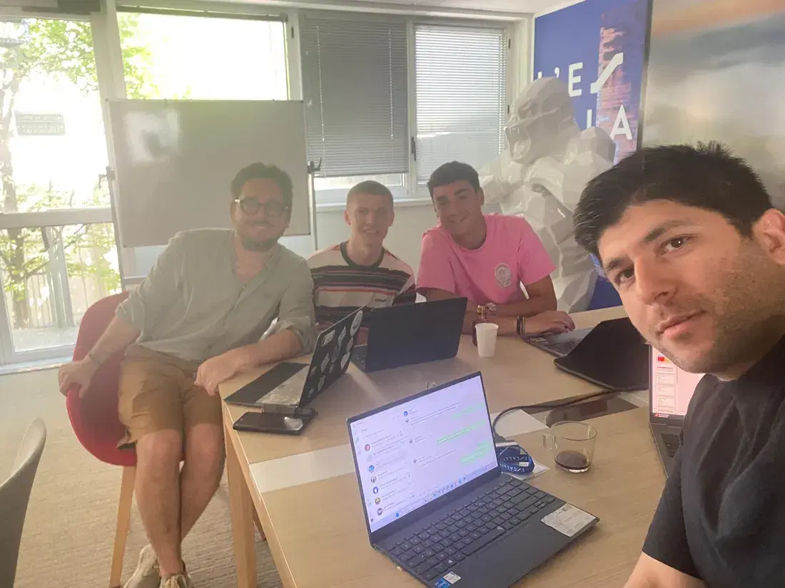 The STYLY team building the product together at the L'Escalator incubator office