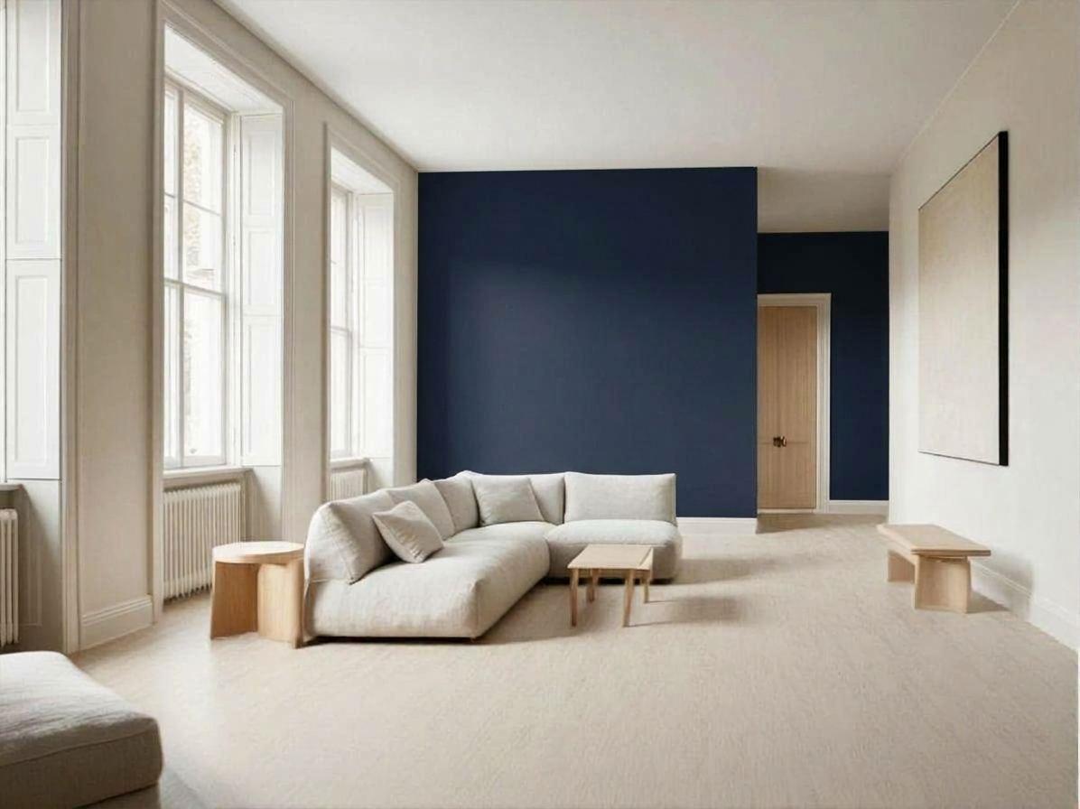 4. Navy accent wall